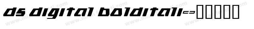 ds digital bolditali字体转换